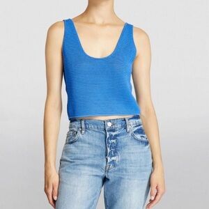 FRAME - Blue Knit Tank Top